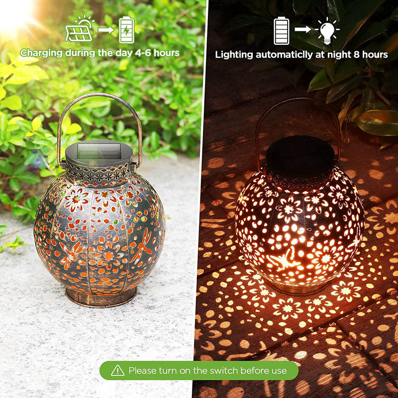 Kooper Solar Lantern Outdoor Hanging Solar Lights Metal Kooper Solar Lantern Outdoor Hanging Solar Lights Metal